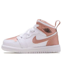 (TD) Air Jordan 1 Mid 'White Rose Gold' 644507-190