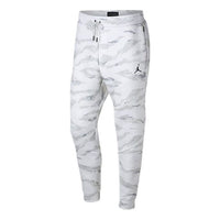 Men's Air Jordan Casual Camouflage Drawstring Sports Pants/Trousers/Joggers White AH6167-121