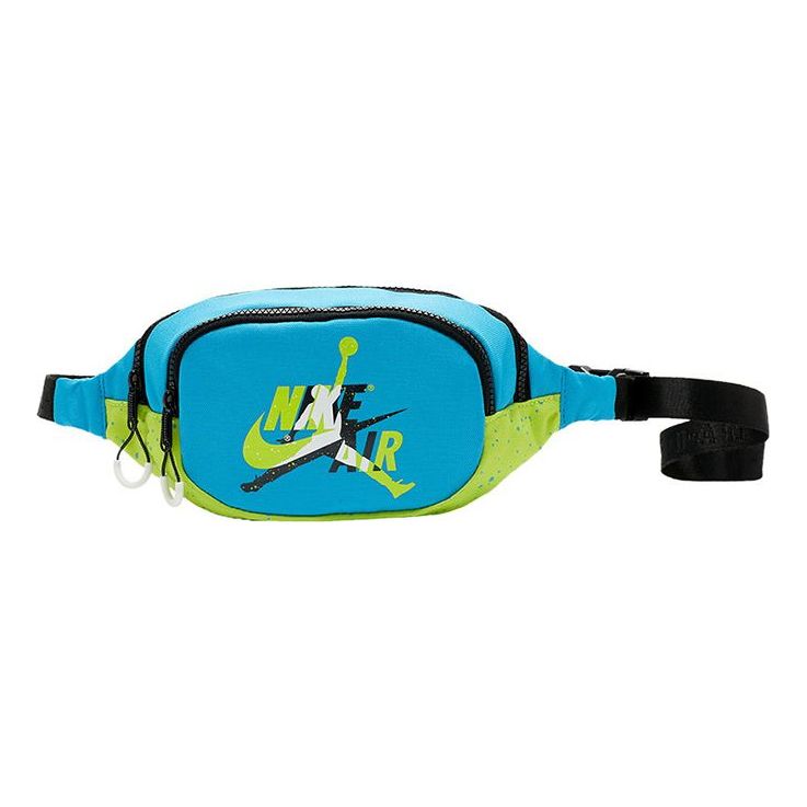 Air Jordan Casual Sports Classic fanny pack Messenger Bag multilayer Zipper Blue CQ9120-400