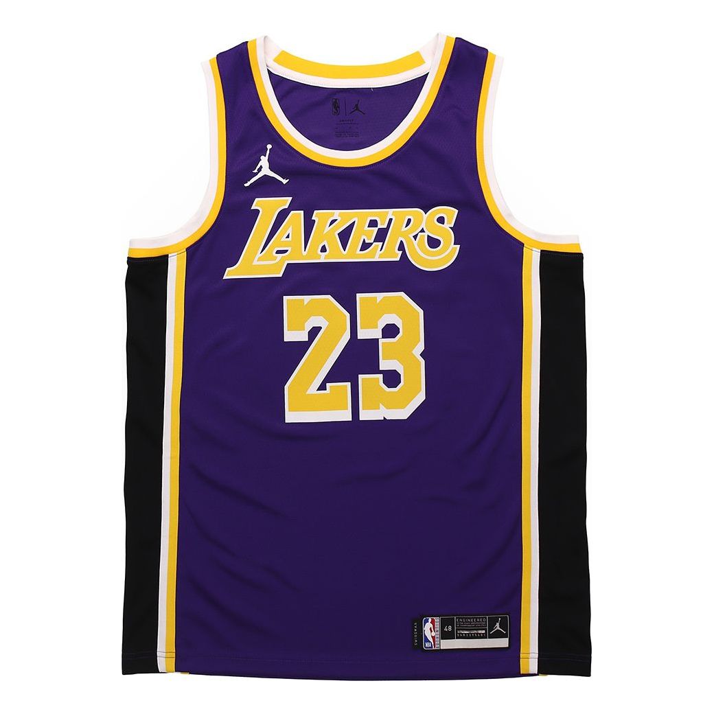 Nike Los Angeles Lakers LeBron James Statement Jersey 'Purple Yellow' CV9481-508